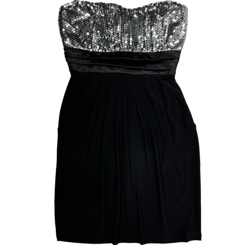 Deb Strapless Sequined Mini Dress (S)